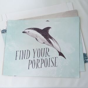 Set of Six Double-sided Frida Clements Sea Pun Prints